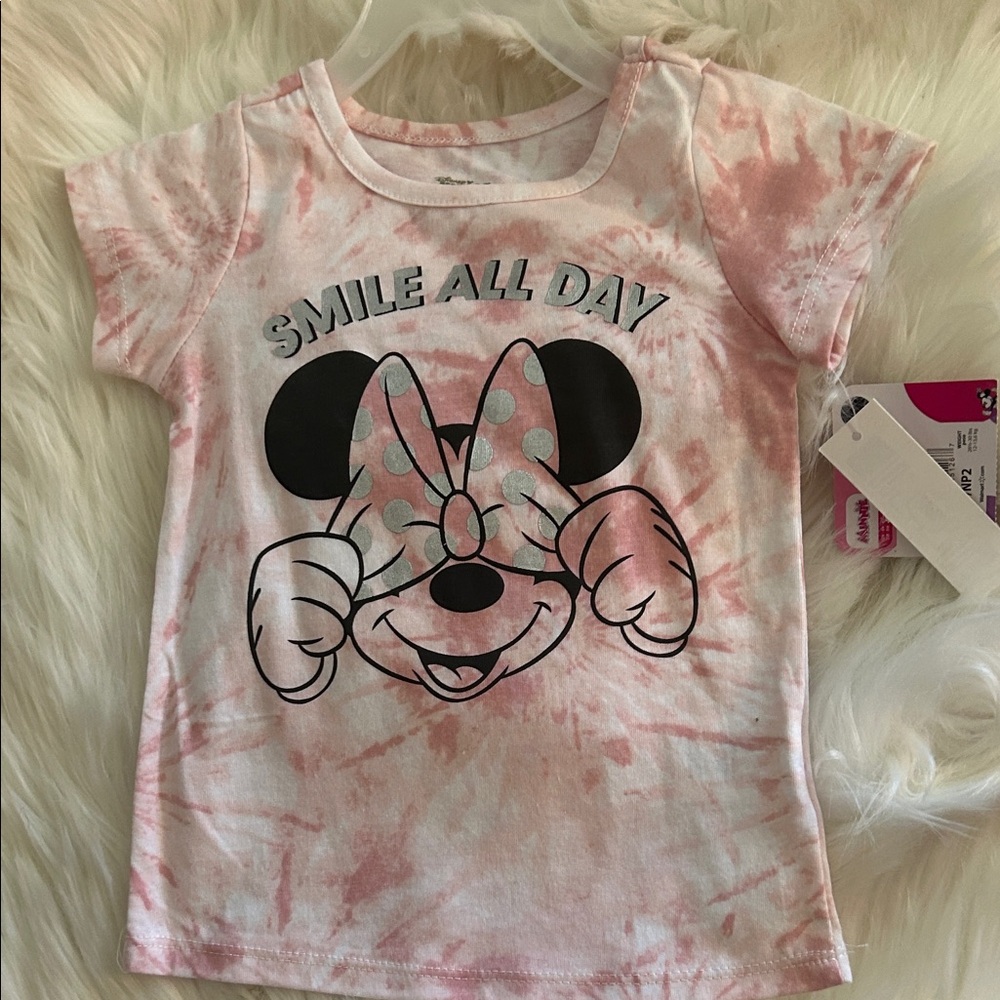 Disney Pink Tie-Dye Minnie Mouse Tee